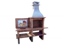 Ref. 259 - 200 cm x 75 cm x 220 cm, CxLxA | Grelhador 60 cm x 40 cm, CxL